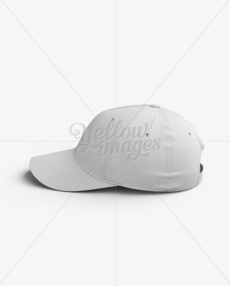 Download Baseball Cap Mockup Halfside View In Apparel Mockups On Yellow Images Object Mockups PSD Mockup Templates