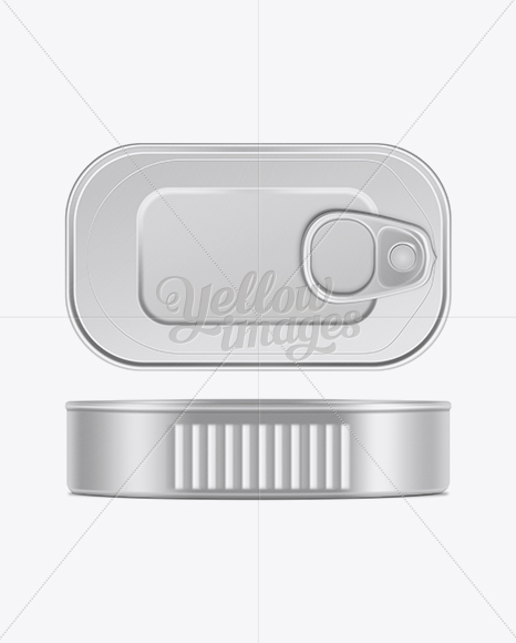 Download Tin Can W Pull Tab Mockup In Can Mockups On Yellow Images Object Mockups PSD Mockup Templates