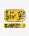 Download Fish Can W/ Pull Tab Mockup in Can Mockups on Yellow Images Object Mockups