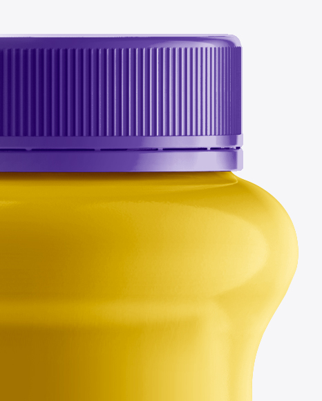 Plastic Bottle for Dairy Products Mockup PSD #1