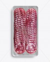 Plastic Vacuum Tray W/ Spicy Italian Salami Mockup - Free Download