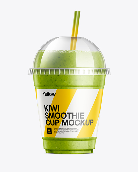 Banana Milkshake Cup with Straw Mockup - Free Download Images High Quality  PNG, JPG