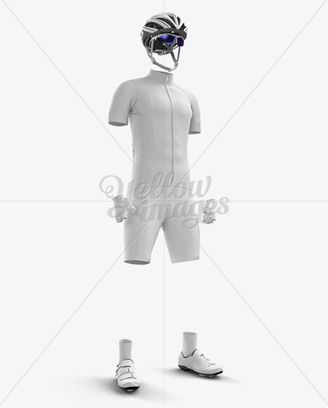 Download Full Men S Cycling Kit Mockup Front 3 4 View In Apparel Mockups On Yellow Images Object Mockups