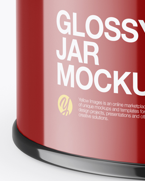 Download Glossy Storage Jar Mockup