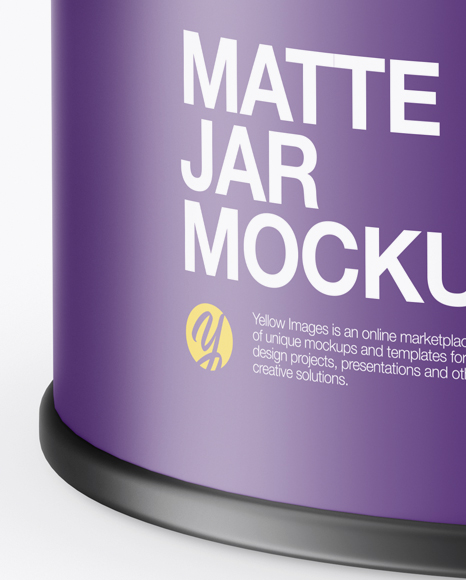 Matte Storage Jar Mockup (High Angle Shot) PSD #4