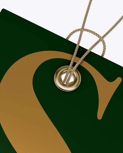 Two Paper Labels With Rope Mockup PSD #1