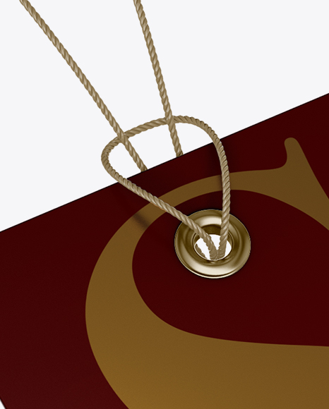 Two Paper Labels With Rope Mockup PSD #6