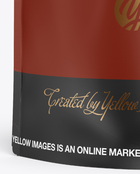 Matte Stand Up Pouch Mockup   Front View PSD #1