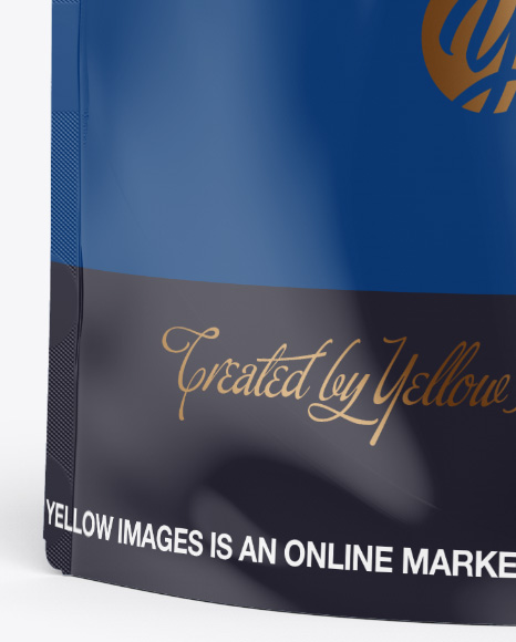 Glossy Stand Up Pouch Mockup   Front View PSD #1
