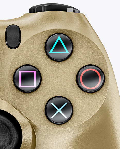 DualShock 4 Controller With Metallic Finish Mockup - Front View