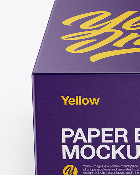 Paper Box Mockup (High Angle Shot) PSD #2