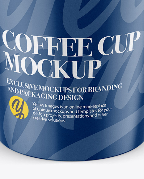 Coffee Cup Mockup   Front View (High Angle Shot) PSD #1