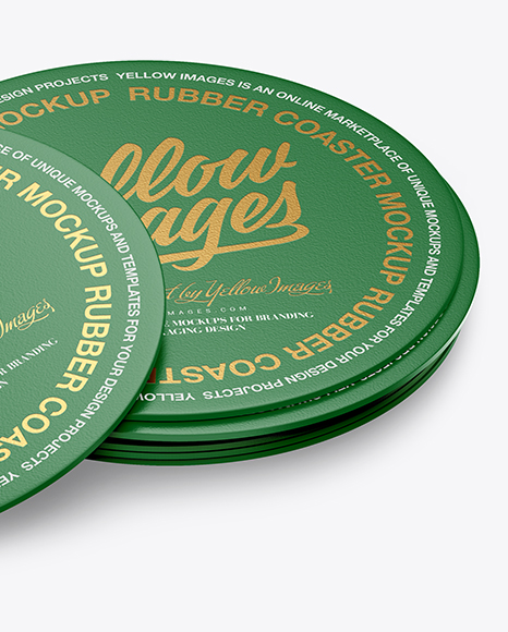 Download Stack Of Rubber Beverage Coasters Mockup In Object Mockups On Yellow Images Object Mockups PSD Mockup Templates