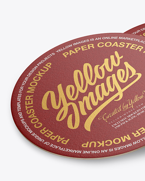 Download Stack Of Paper Beverage Coasters Mockup In Object Mockups On Yellow Images Object Mockups