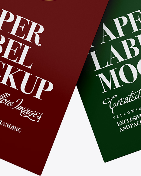Two Paper Labels With Rope Mockup PSD #1