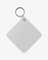 Rhombus Shaped Keyring Mockup - Front View - Free Download Images High