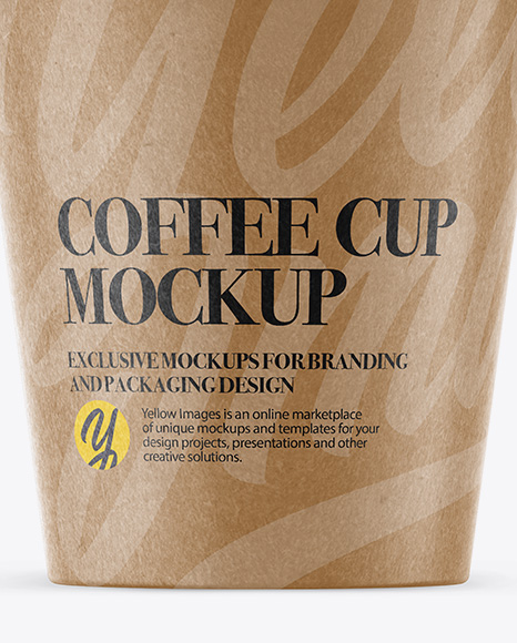 Paper Coffee Cup Mockup   Front View PSD #1