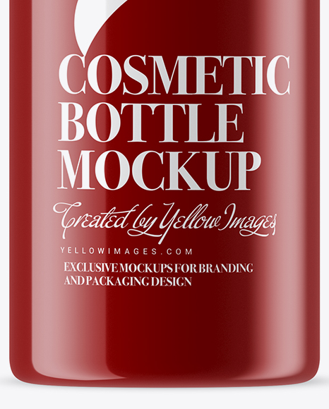 Glossy Cosmetic Bottle Mockup PSD #1