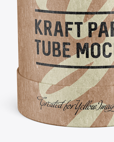 Opened Kraft Paper Tube Mockup PSD #2