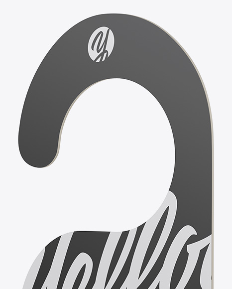 Door Hanger Mockup   Half Side View PSD #1