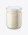 Clear Glass Jar with Horseradish Mockup (High-Angle Shot)