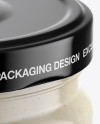 Clear Glass Jar with Horseradish Mockup (High-Angle Shot)