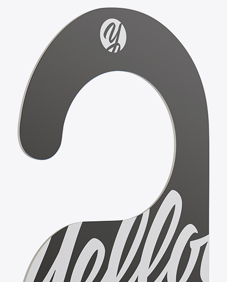 Door Hanger Mockup   Half Side View PSD #1