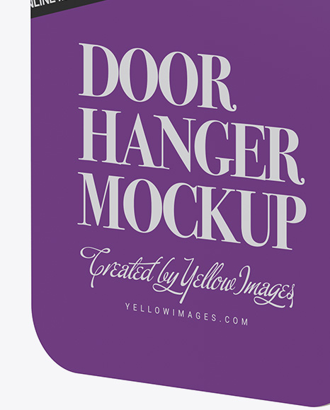 Door Hanger Mockup   Half Side View PSD #2