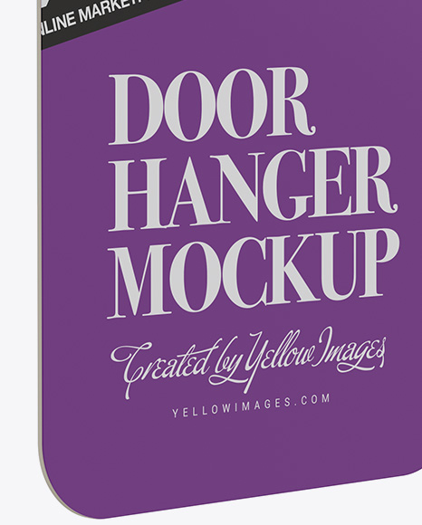 Door Hanger Mockup   Half Side View PSD #2