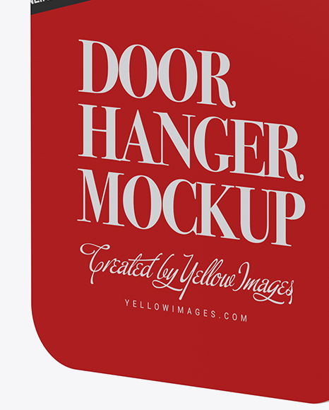 Door Hanger Mockup   Half Side View PSD #2