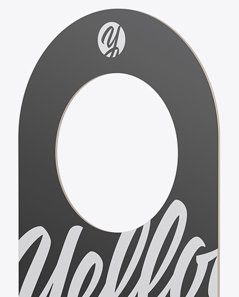 Door Hanger Mockup   Half Side View PSD #1