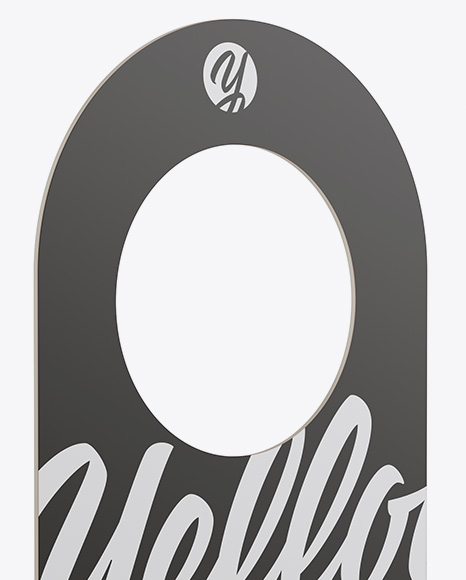 Door Hanger Mockup   Half Side View PSD #1