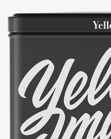 Matte Tin Box Mockup   Front View PSD #2