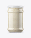 Clear Glass Jar with Horseradish Mockup