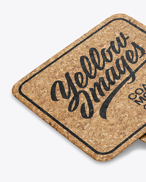 Download Stack Of Cork Beverage Coasters Mockup In Object Mockups On Yellow Images Object Mockups PSD Mockup Templates