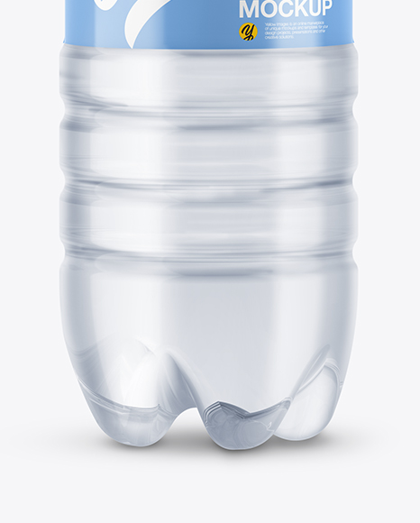 Blue PET Water Bottle Mockup PSD #1