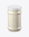 Clear Glass Jar with Horseradish Mockup (High-Angle Shot) - Free