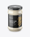 Clear Glass Jar with Horseradish Mockup (High-Angle Shot) - Free