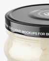 Clear Glass Jar with Horseradish Mockup (High-Angle Shot) - Free