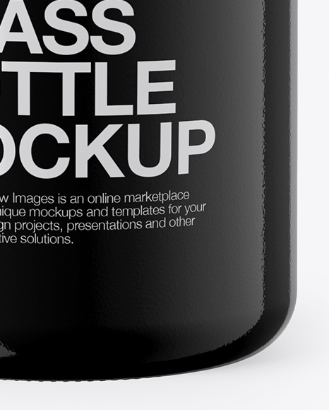 100ml Glass Bottle Mockup In Bottle Mockups On Yellow Images Object Mockups