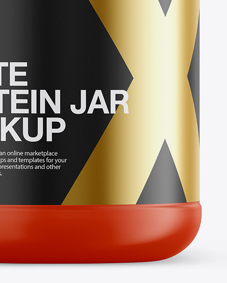 Download Matte Plastic Protein Jar Mockup - Front View in Jar ... Yellowimages Mockups