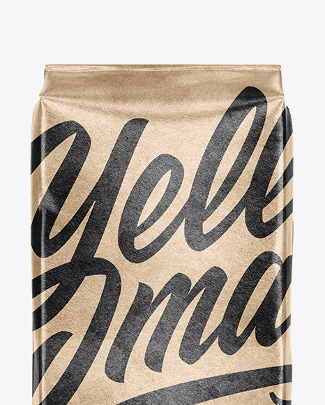 Download Kraft Flour Bag Mockup Front Side View In Bag Sack Mockups On Yellow Images Object Mockups PSD Mockup Templates