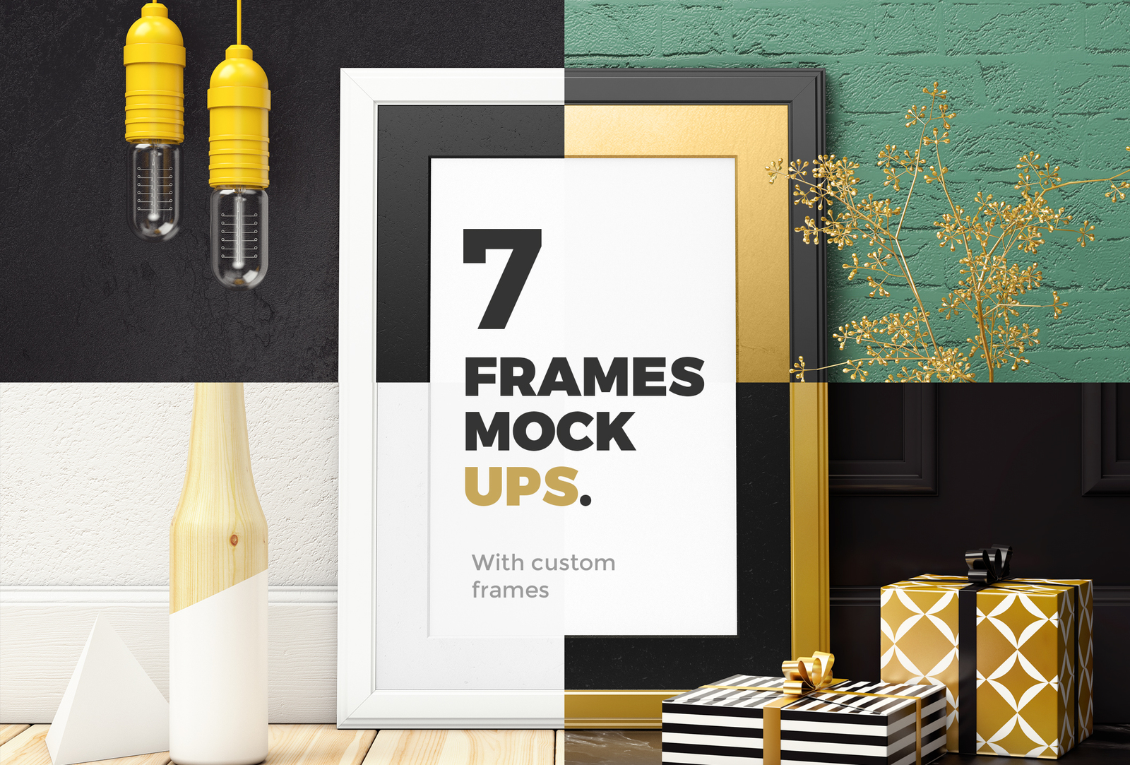 Download Free Mockup Poster Frame Yellowimages