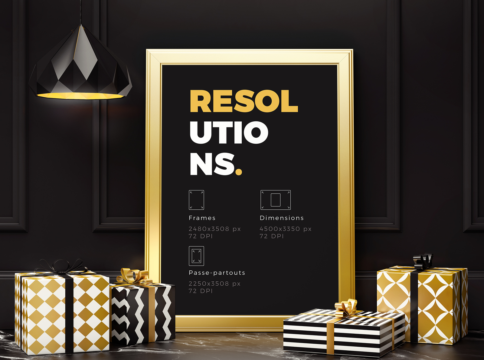 Download 7 Custom Frames Mockups Of Posters In Indoor Advertising Mockups On Yellow Images Creative Store