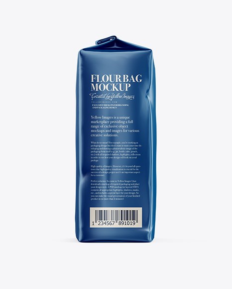 Download Matte Flour Bag Mockup Front Side View In Packaging Mockups On Yellow Images Object Mockups PSD Mockup Templates