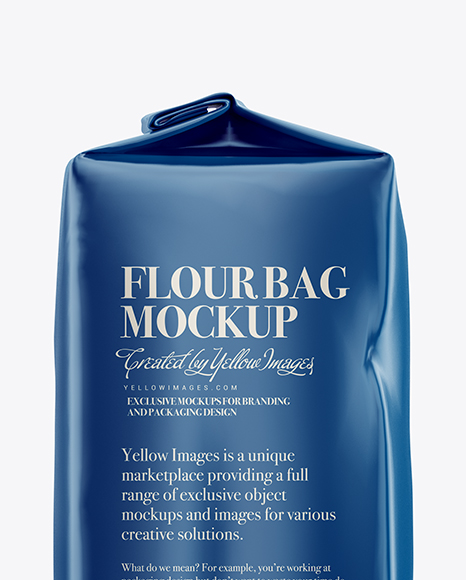 Download Matte Flour Bag Mockup Front Side View In Packaging Mockups On Yellow Images Object Mockups PSD Mockup Templates