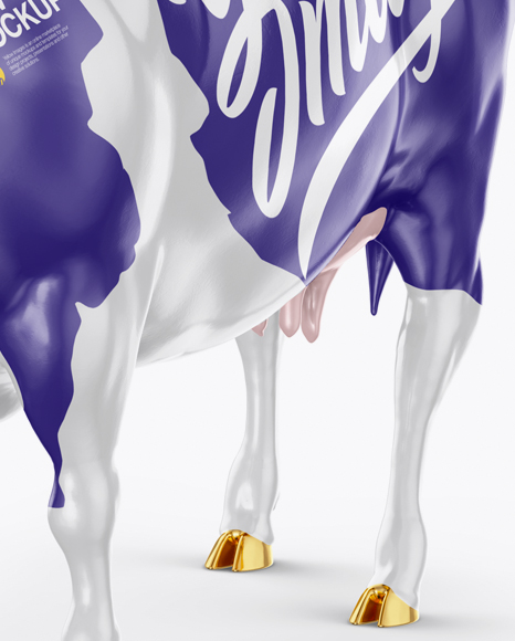 Download Cow Mockup - Half Side View in Object Mockups on Yellow ...