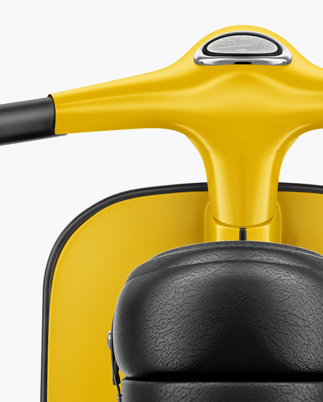 Download Vespa Scooter Mockup Back View In Vehicle Mockups On Yellow Images Object Mockups PSD Mockup Templates