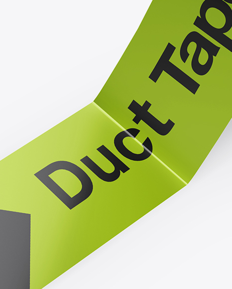 Metallic Duct Tape Mockup - Half Side View (High-Angle Shot) - Free