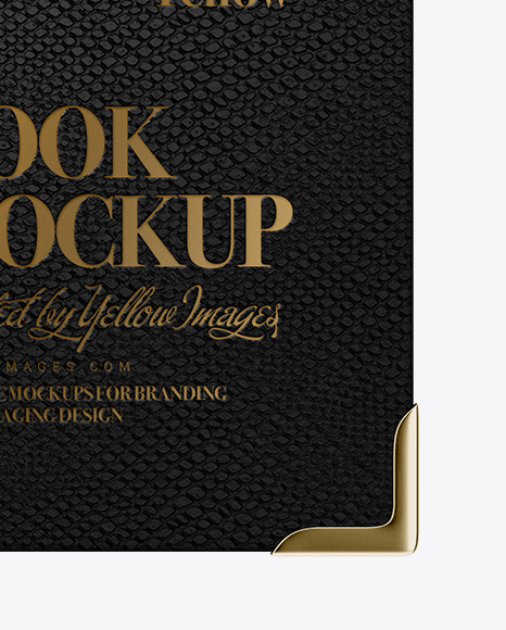 Book W  Leather Cover Mockup   Top View PSD #1